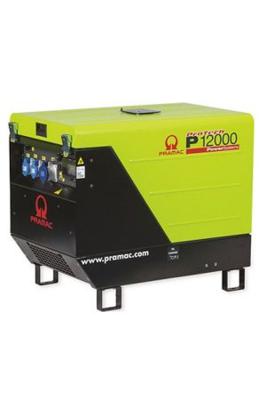 PRAMAC P12000 GROUPE ÉLECTROGÈNE 13,9 KVA ESSENCE 400V AVEC AVR ET PRISE CONN PRAMAC